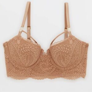 MSRP $60 Aerie Real Power Paisley Lace Strappy Balconette Bra